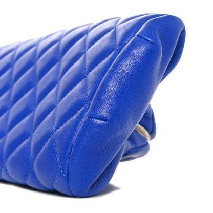 Chanel Lambskin Quilted Timeless Clutch Blue 10 of 10