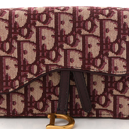 Christian Dior Oblique Saddle Belt Bag Bordeaux 9 of 12