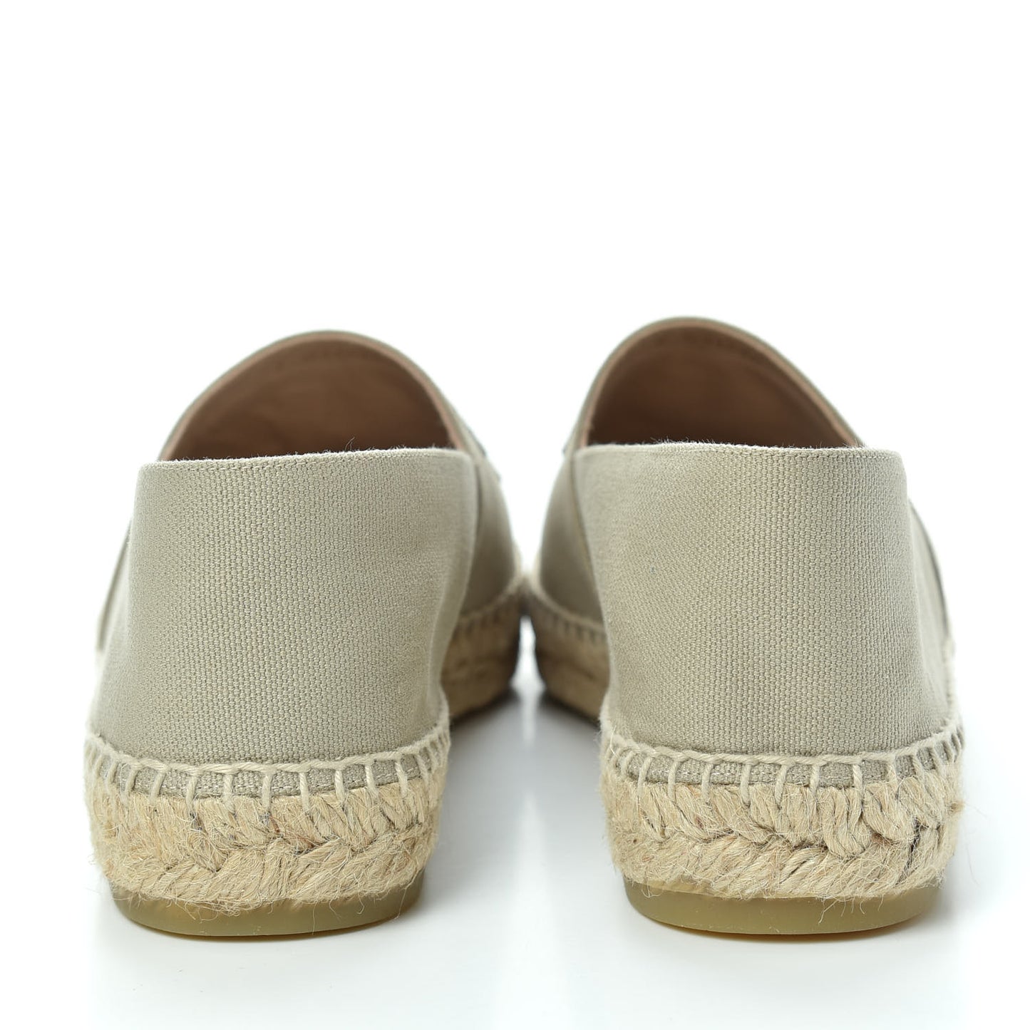 Canvas Grosgrain CC Espadrilles 41 Beige Black