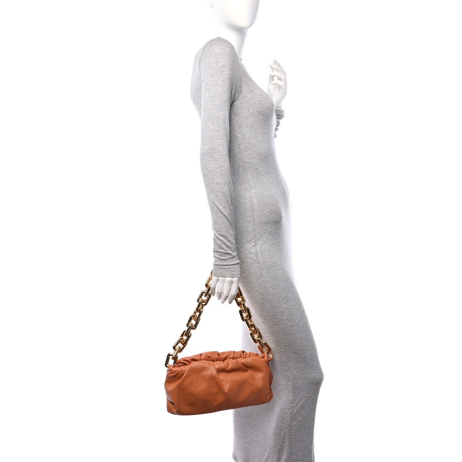 Bottega Veneta Calfskin The Pouch Chain Clay 2 of 11