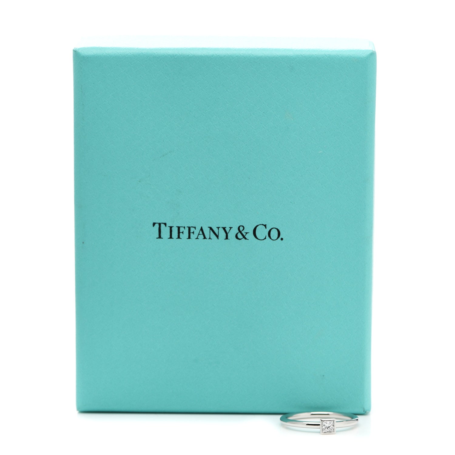 Tiffany Platinum Diamond .16ct Bezet Ring 53 6.25 6 of 6