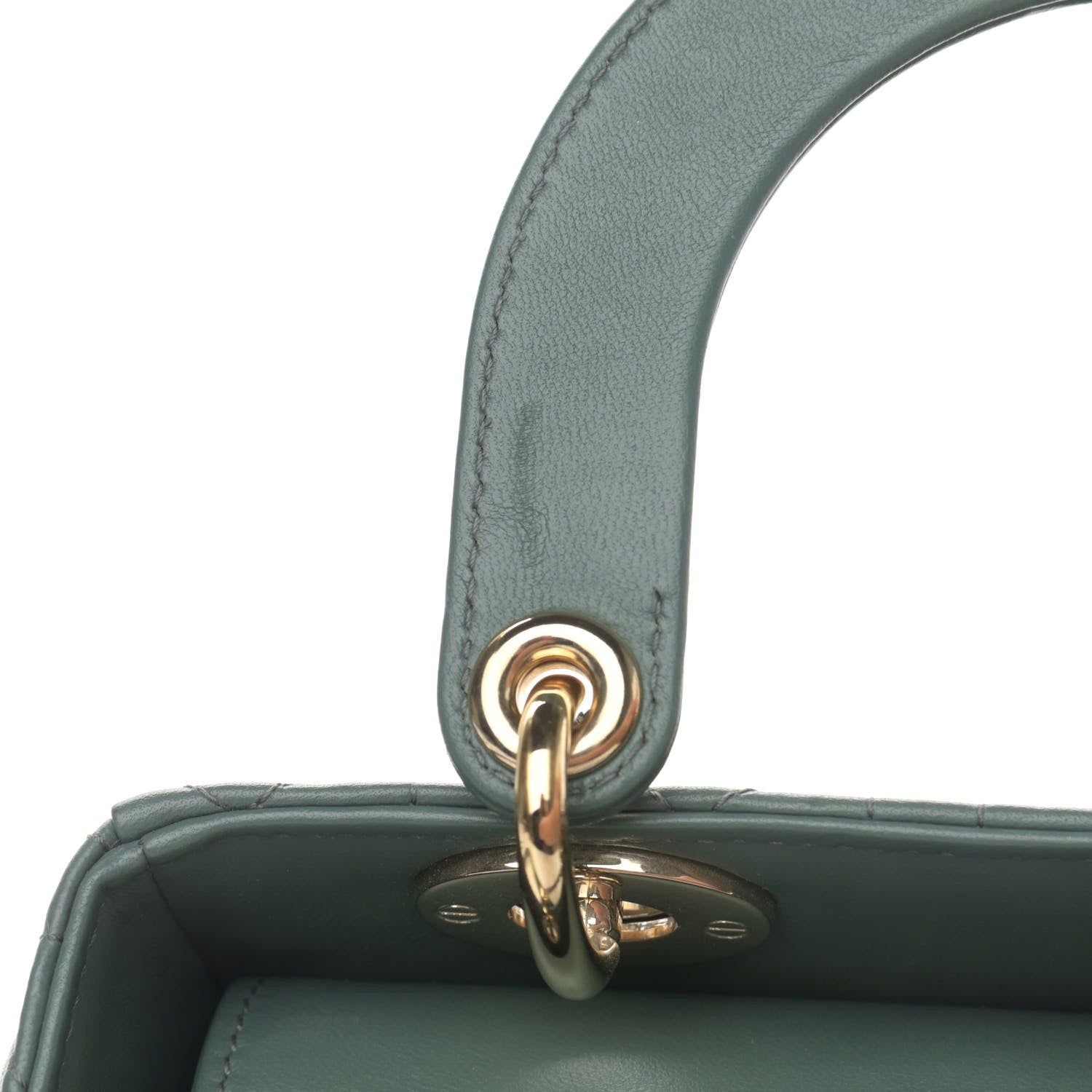 Christian Dior Lambskin Cannage Small My ABCDior Lady Dior Army Green 11 of 11