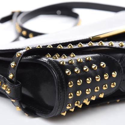 Burberry Polished Bridle Calfskin Studded Small Abbott Crossbody Bag Black 11 of 13