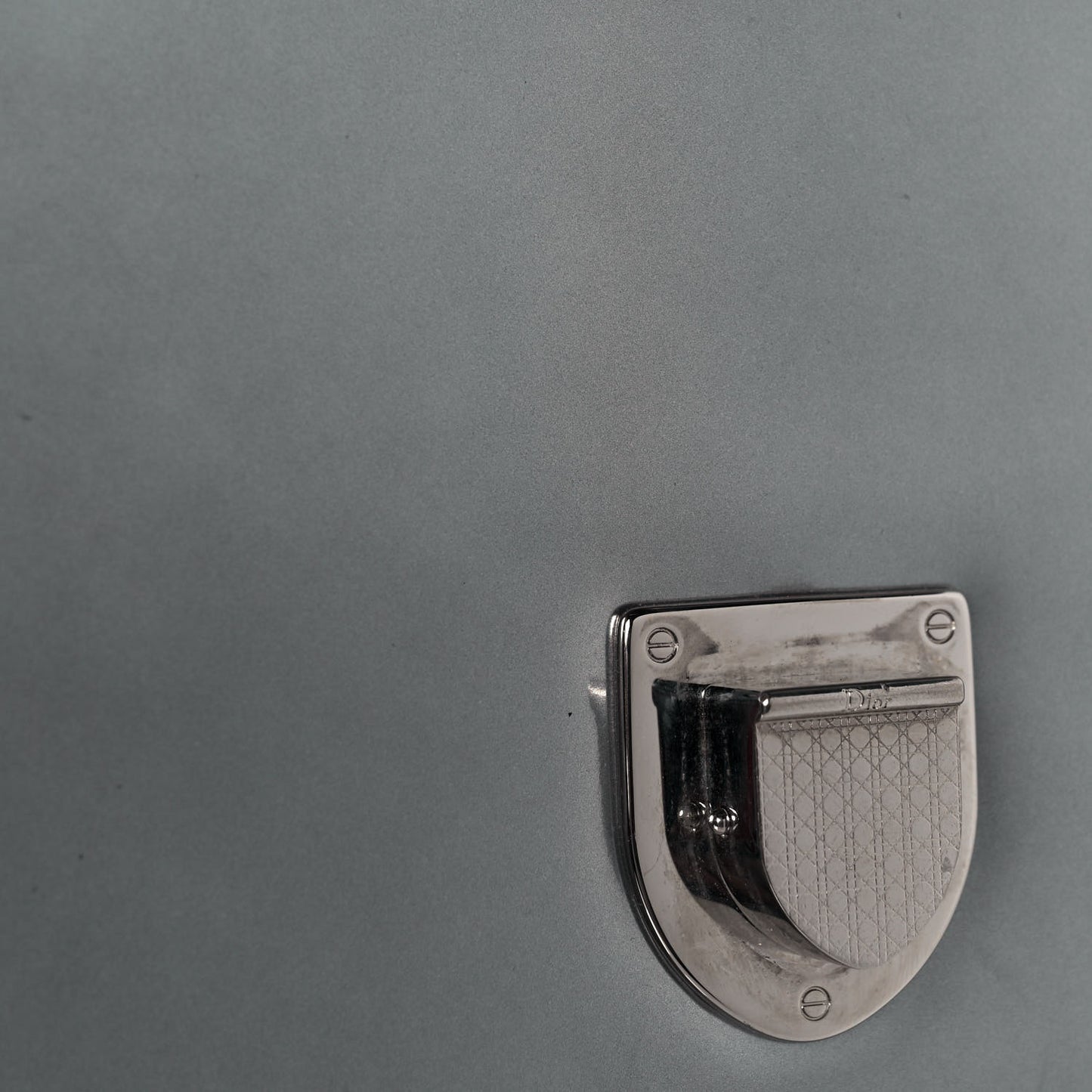 Metallic Patent Micro-Cannage Medium Diorama Flap Bag Silver