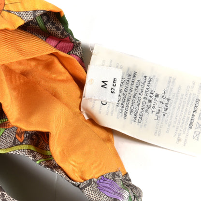 Gucci Silk Monogram Flora Print Headband M Orange 4 of 4