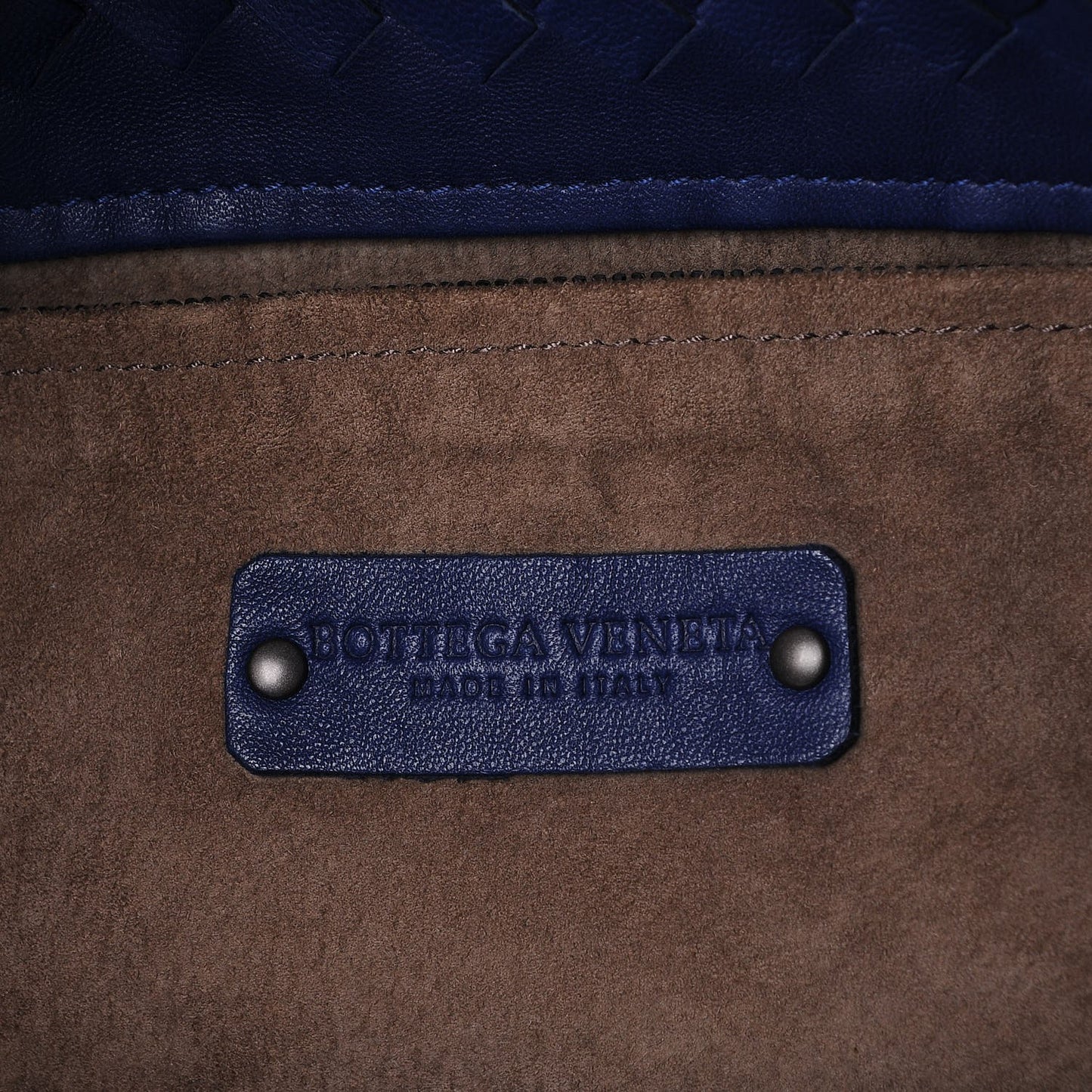 Nappa Intrecciato Bucket Bag Sapphire