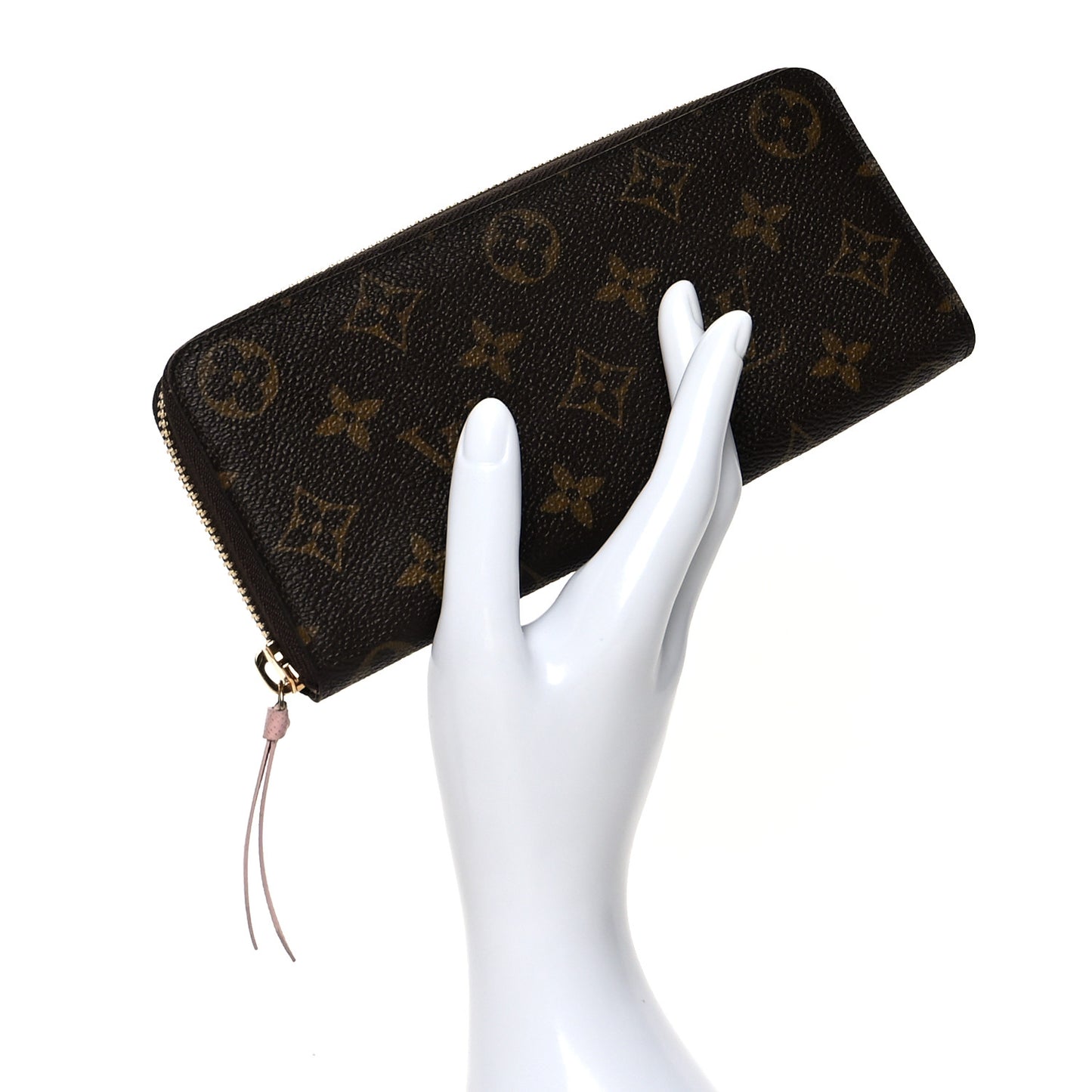Monogram Clemence Wallet Rose Ballerine