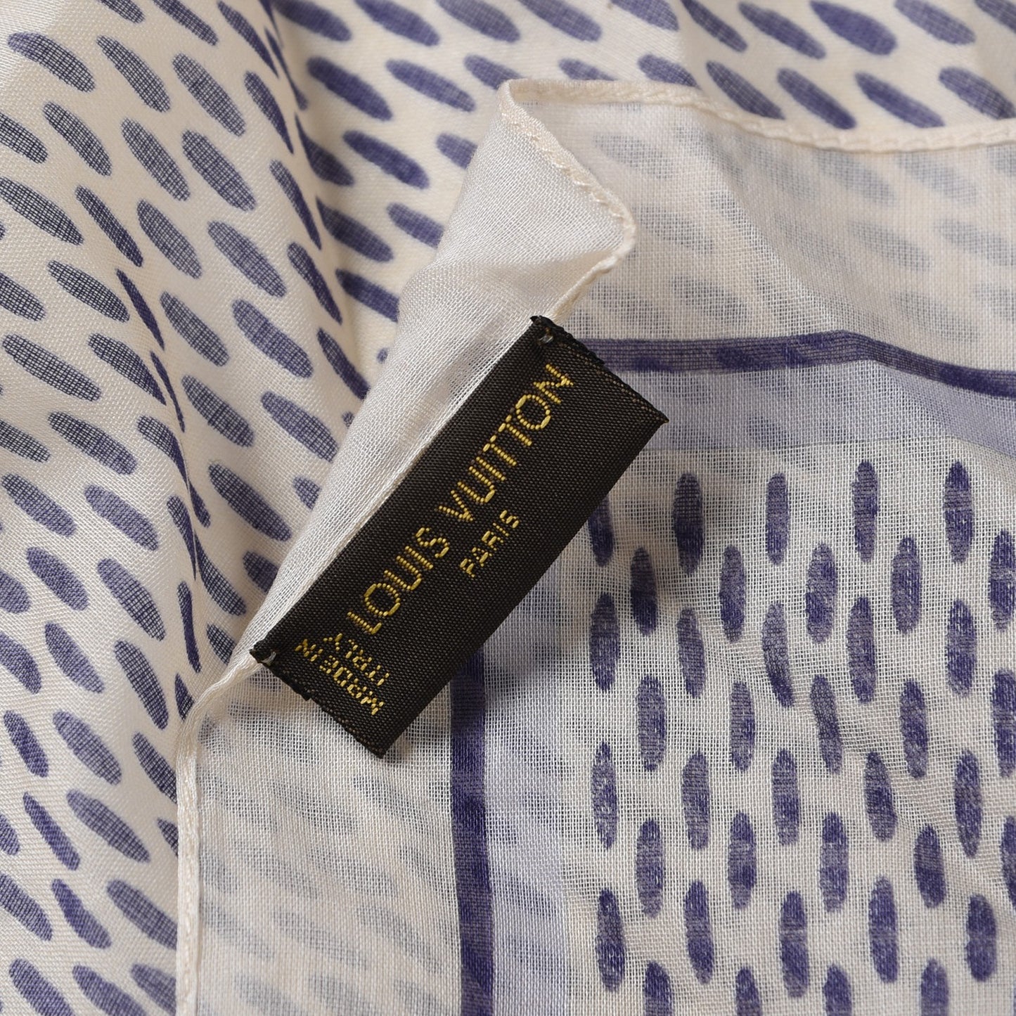 Damier Azur Cotton Square Bandana Scarf