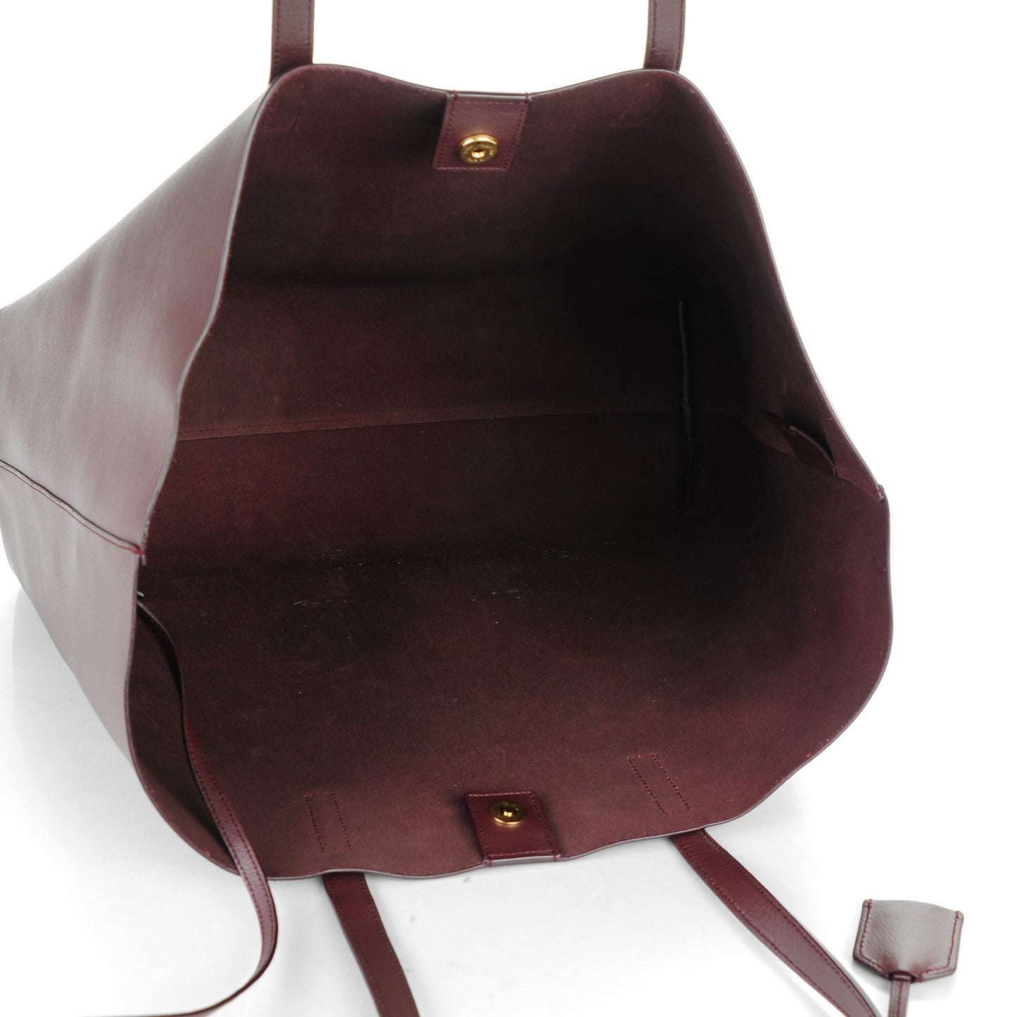 Calfskin Large Shopping Tote Bordeaux