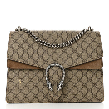 Gucci GG Supreme Monogram Medium Dionysus Shoulder Bag Taupe 1 of 15