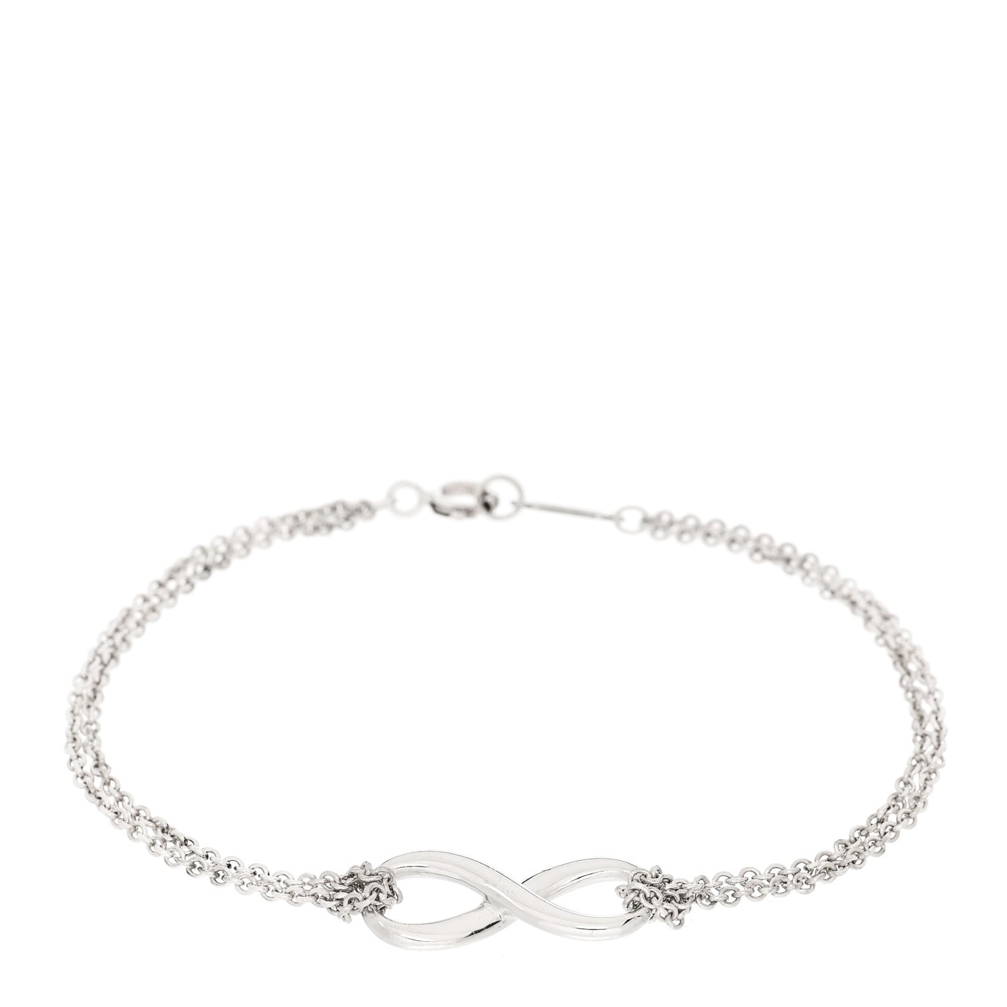 Sterling Silver Infinity Double Chain Bracelet