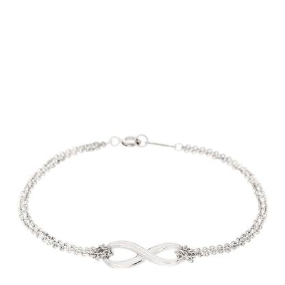 Tiffany Sterling Silver Infinity Double Chain Bracelet 1 of 5