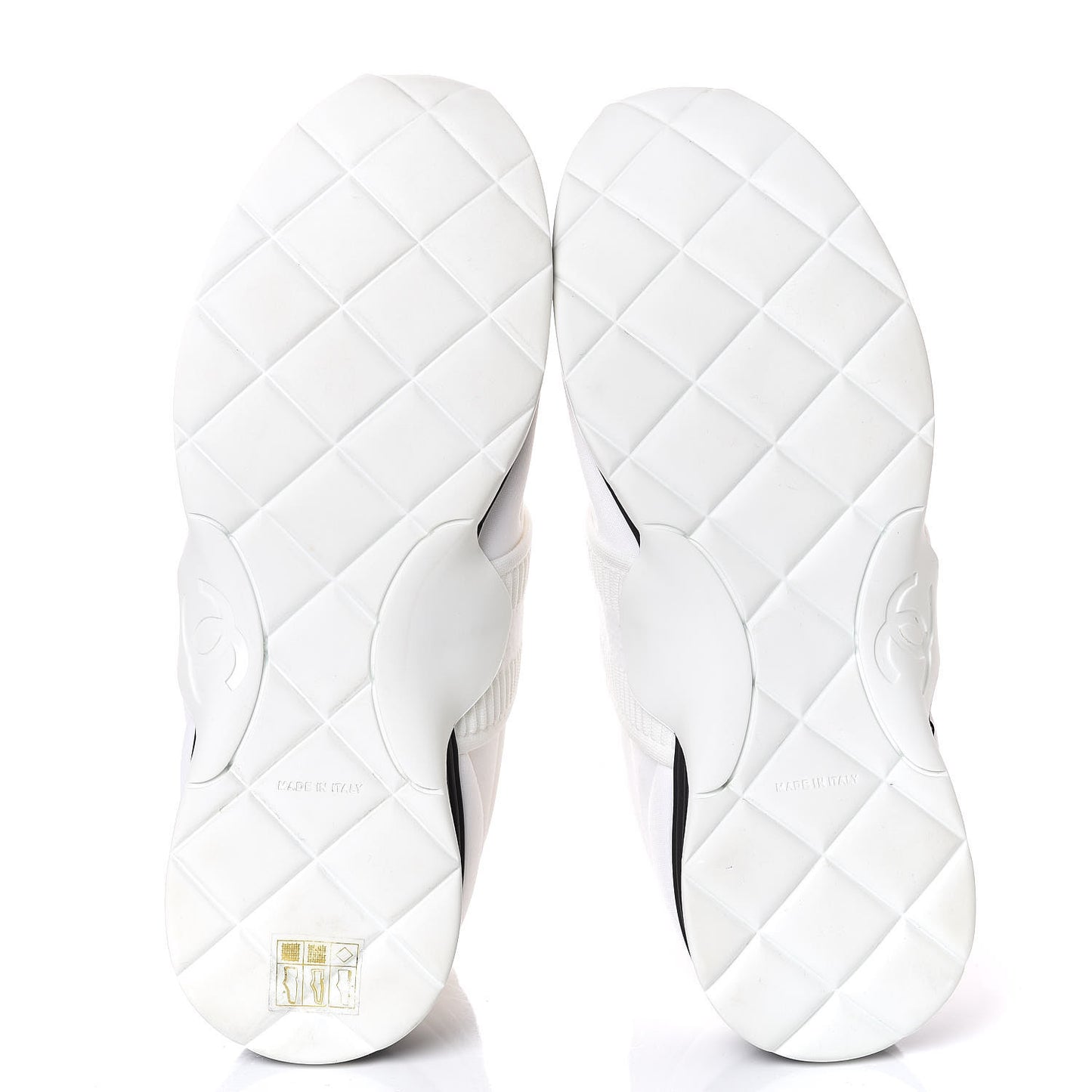 Stretch Fabric CC Sneakers 38 White