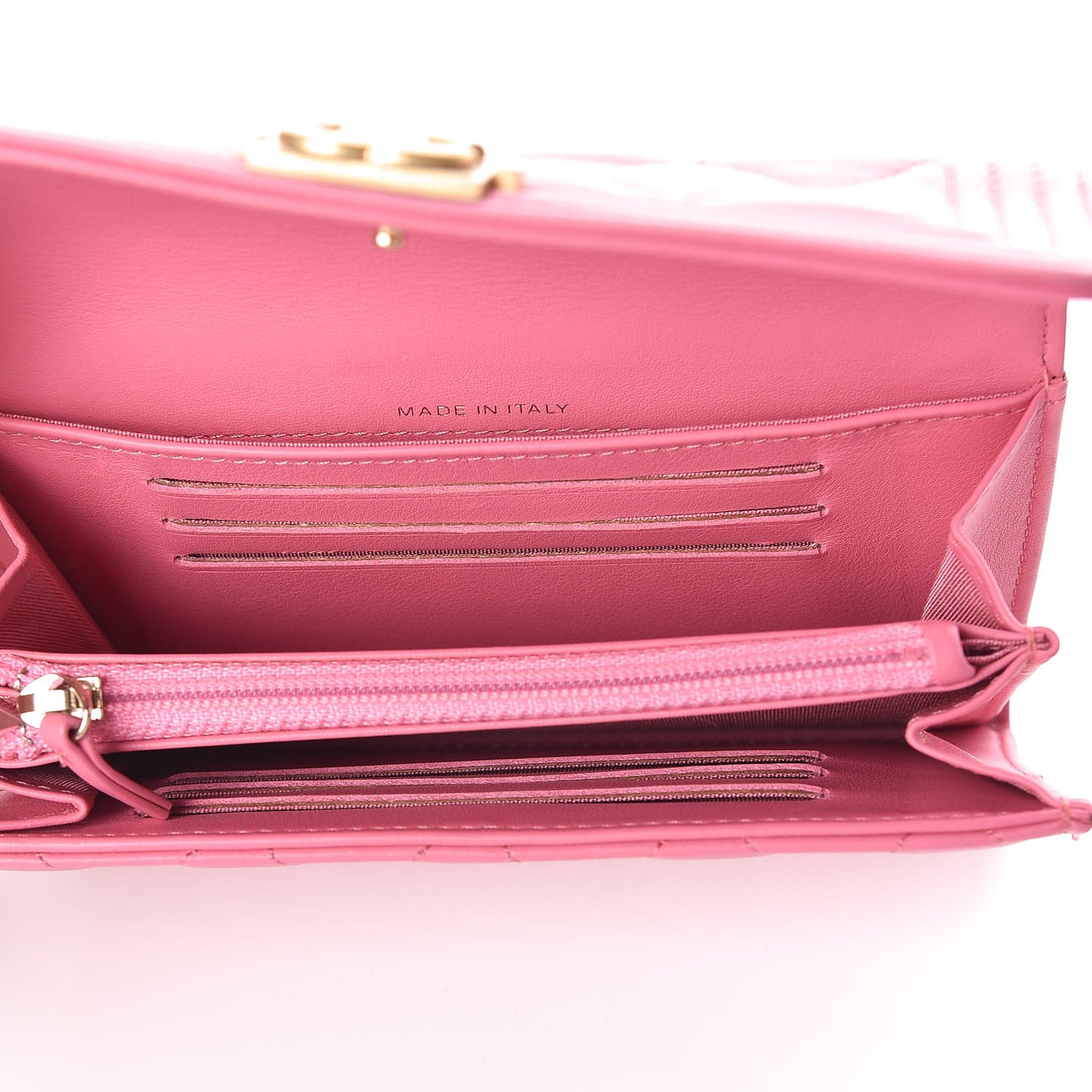 Lambskin Quilted Medium Boy Flap Wallet Pink