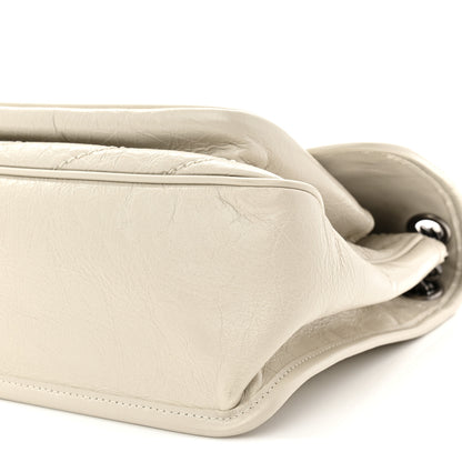 Saint Laurent Crinkled Calfskin Matelasse Monogram Medium Niki Chain Satchel Crema Soft 10 of 11