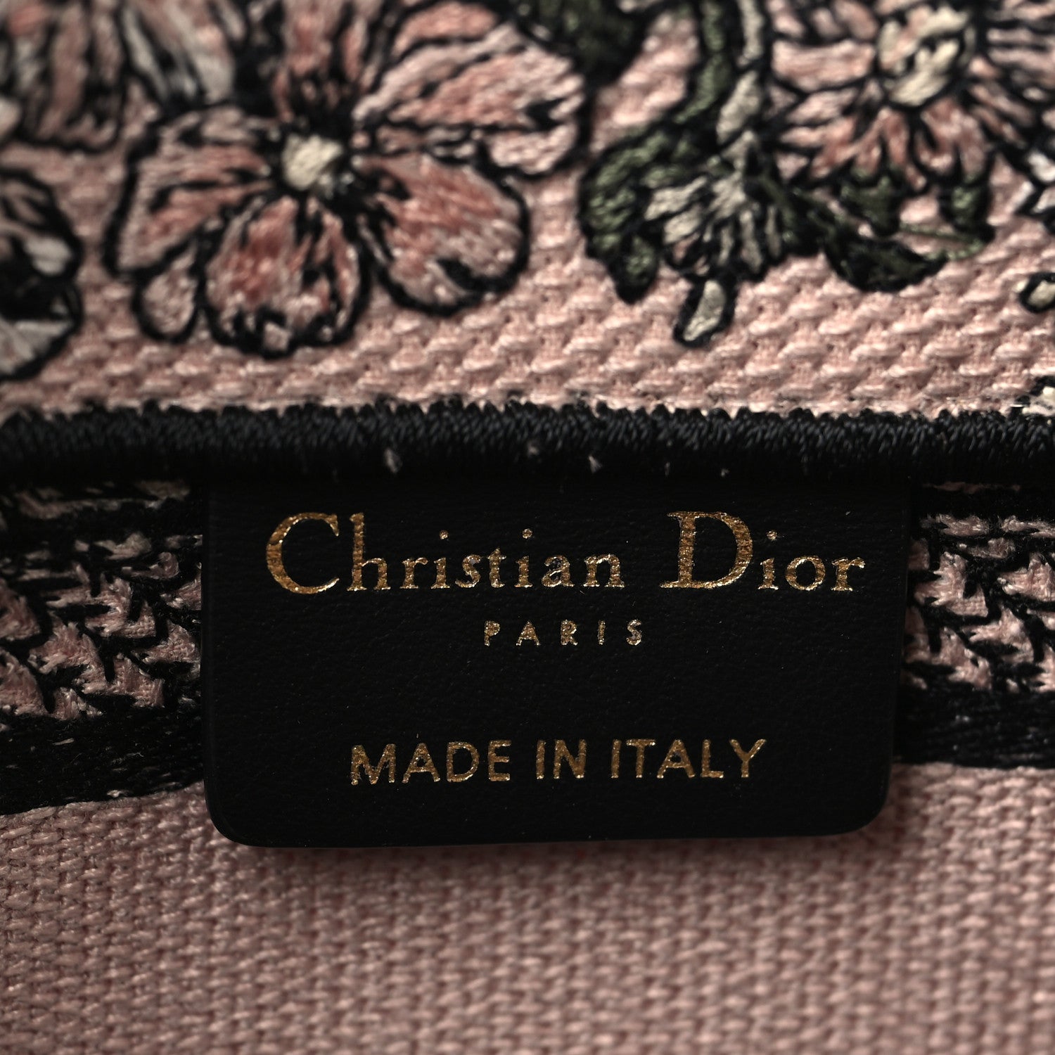 Christian Dior Canvas Embroidered Mini Book Tote With Strap Pink Multicolor 6 of 11