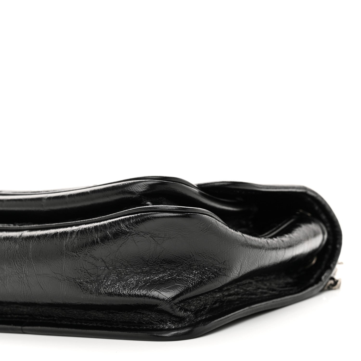 Saint Laurent Crinkled Calfskin Matelasse Monogram Baby Niki Chain Satchel Black 10 of 10