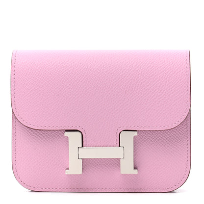 Hermes Epsom Constance Slim Wallet Mauve Sylvestre 3 of 7