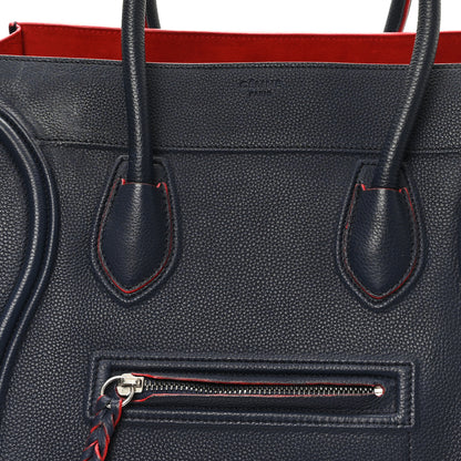 Celine Supple Calfskin Large Phantom Luggage Navy Blue Red 7 of 10