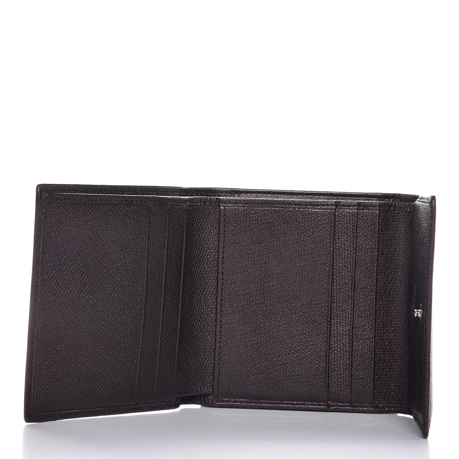 Chanel Grained Calfskin CC Button Compact Wallet Dark Brown 5 of 8