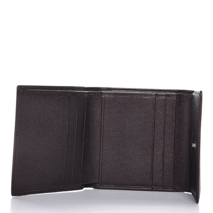 Chanel Grained Calfskin CC Button Compact Wallet Dark Brown 5 of 8
