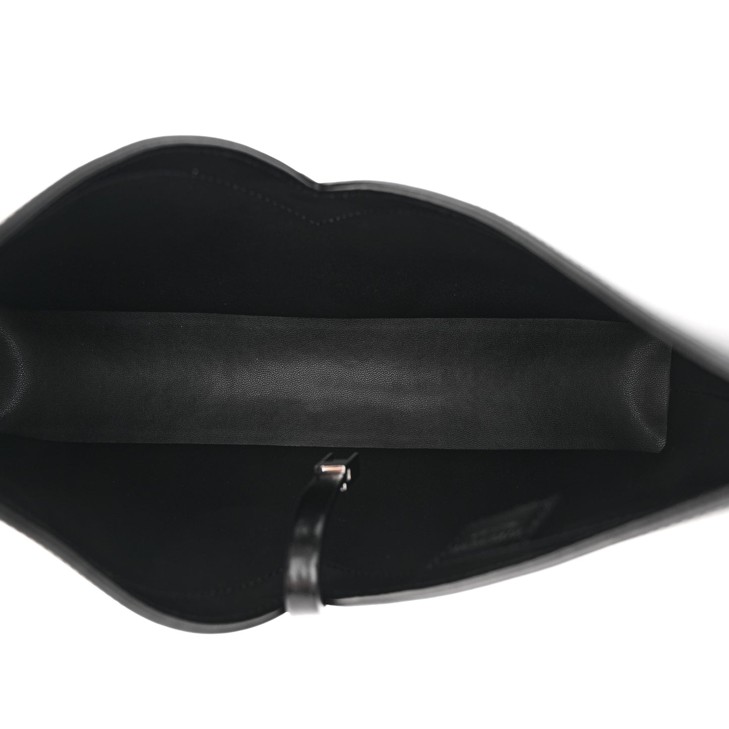 Box Calfskin Small Zipped Cut Out Shoulder Bag Black