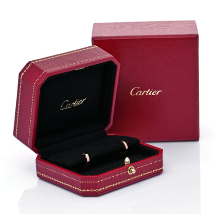 Cartier 18K Pink Gold LOVE Hoop Earrings 8 of 8
