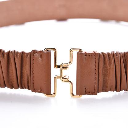 Fendi Calfskin Flowerland Belt 85 30 Brown Multicolor 5 of 5