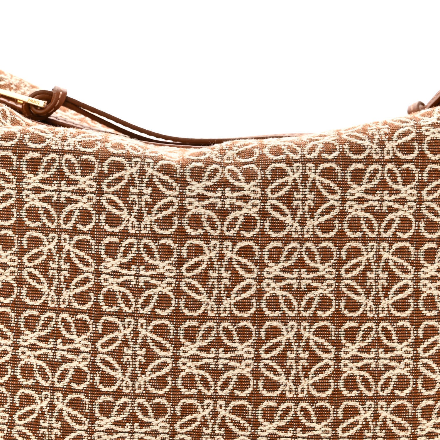 Loewe Jacquard Anagram Calfskin Small Cubi Bag Tan Pecan 7 of 9