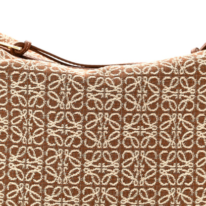 Loewe Jacquard Anagram Calfskin Small Cubi Bag Tan Pecan 7 of 9