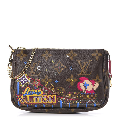 Louis Vuitton Monogram 2020 Christmas Animation Roller Coaster Mini Pochette Accessories Pivoine 1 of 11