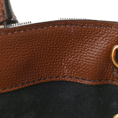 Burberry House Check Grainy Calfskin Medium Banner Tote Tan 10 of 13