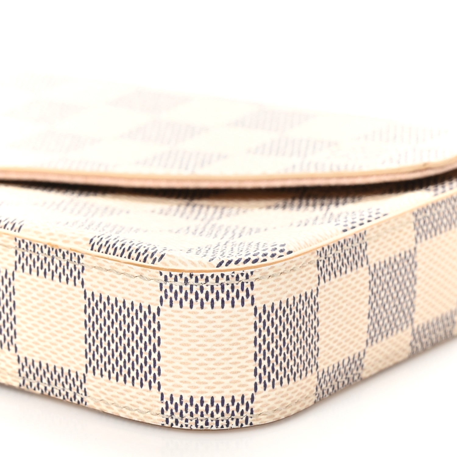 Louis Vuitton Damier Azur Pochette Felicie Chain Wallet Rose Ballerine 10 of 11