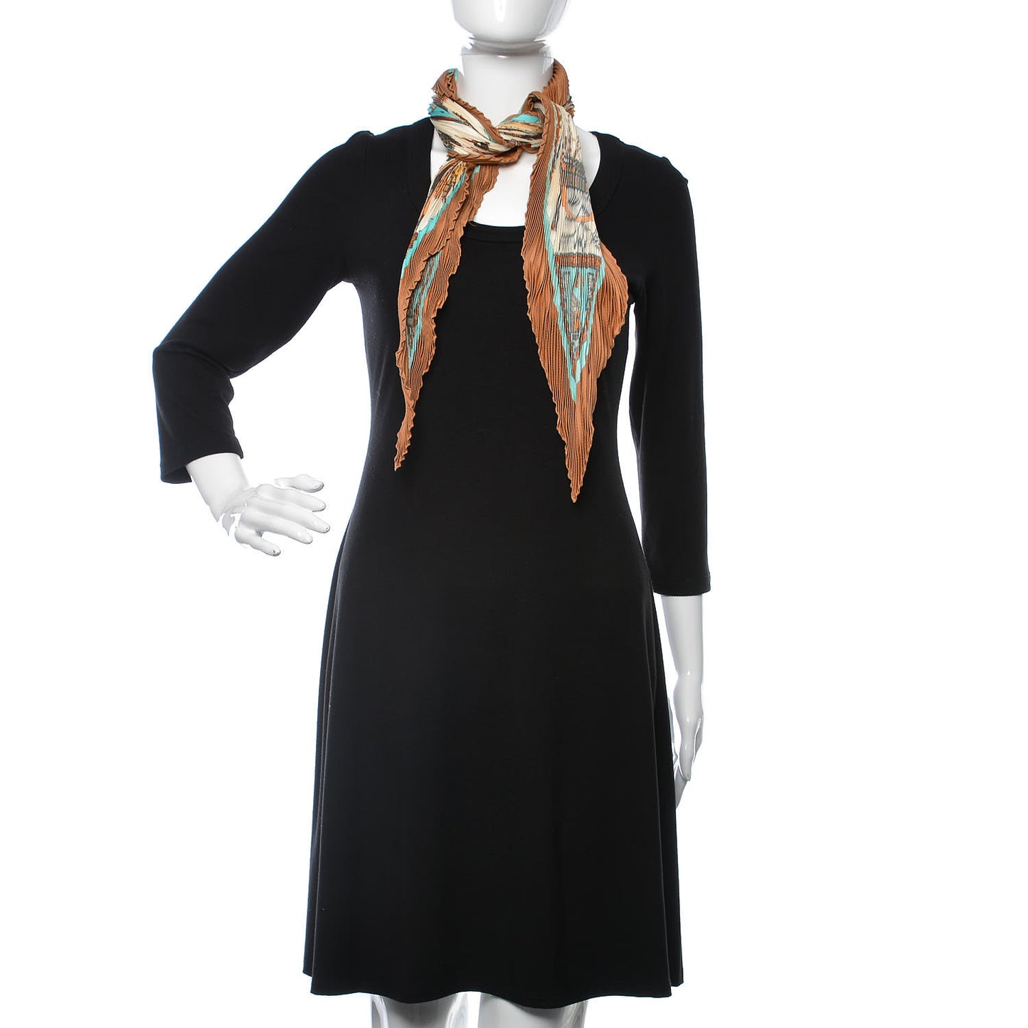 Silk Plisse Scarf 90