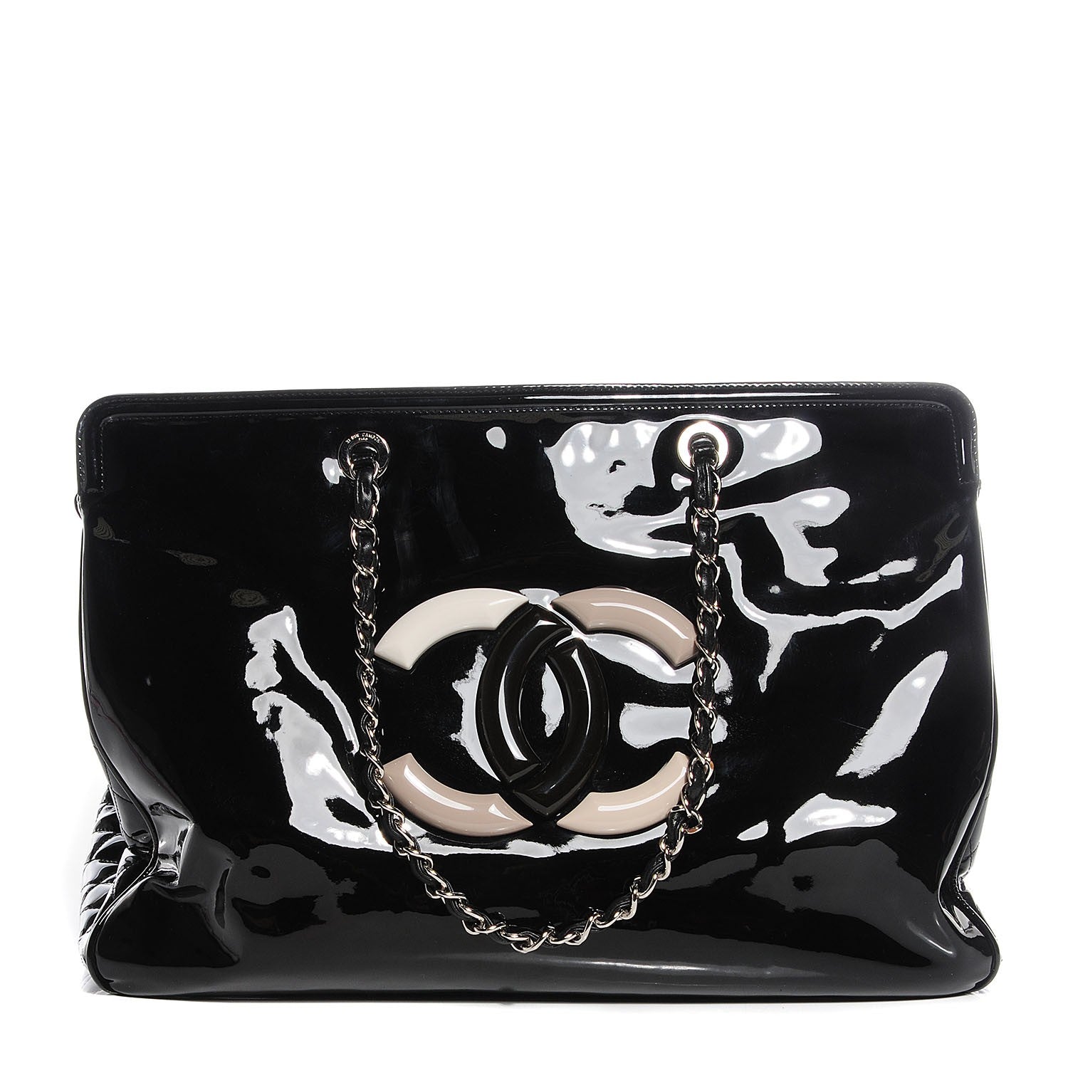 Chanel Vinyl XL Lipstick Tote Black 1 of 7