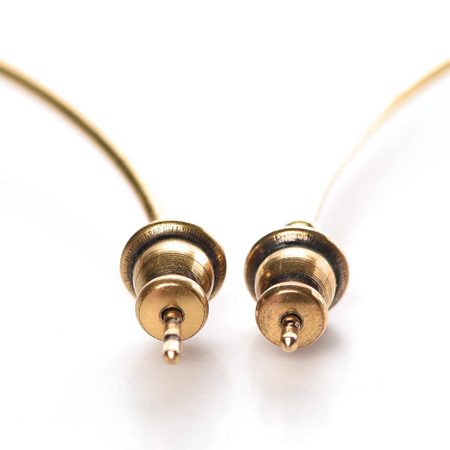 Christian Dior Metal J'Adior Hoop Earrings Aged Gold 4 of 4