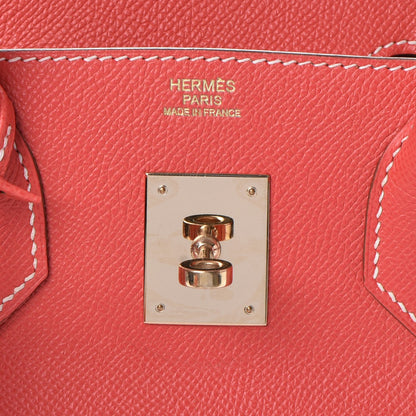 Hermes Epsom Candy Birkin 30 Rose Jaipur Gold 23 of 39