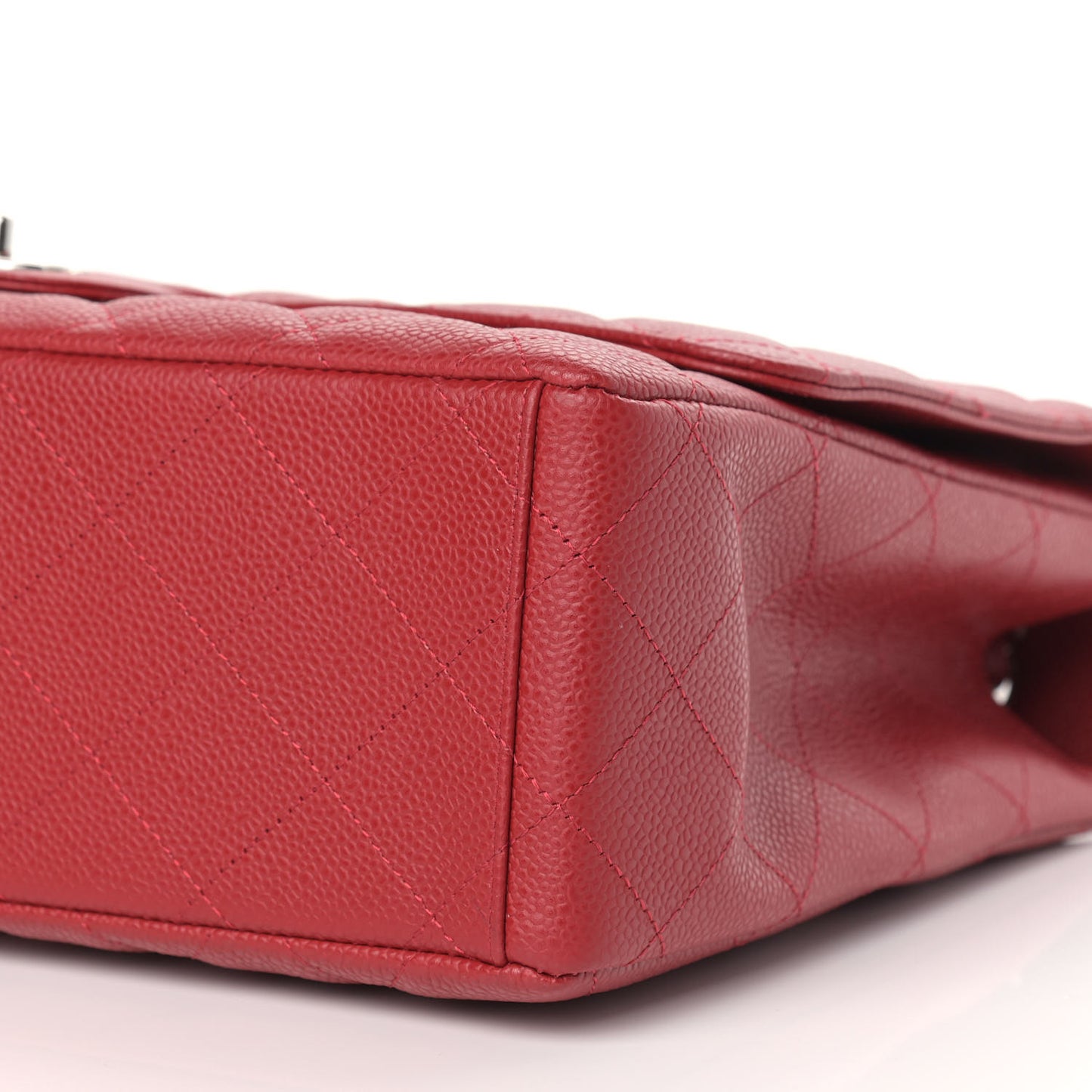 Caviar Quilted Maxi Single Flap Red