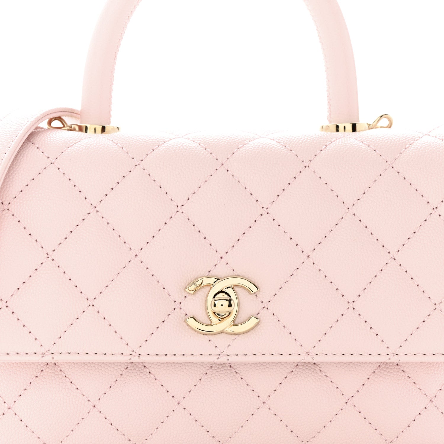 Chanel Caviar Quilted Mini Coco Handle Flap Light Pink 8 of 10