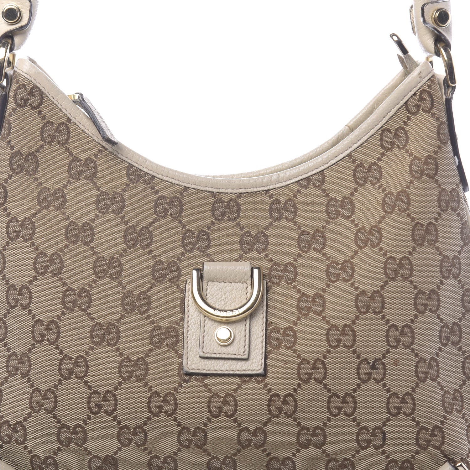 Gucci Monogram Medium Abbey D Ring Hobo Off White 10 of 13