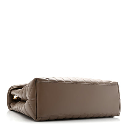 Saint Laurent Calfskin Y Quilted Monogram Medium Loulou Chain Satchel Dark Beige 4 of 11
