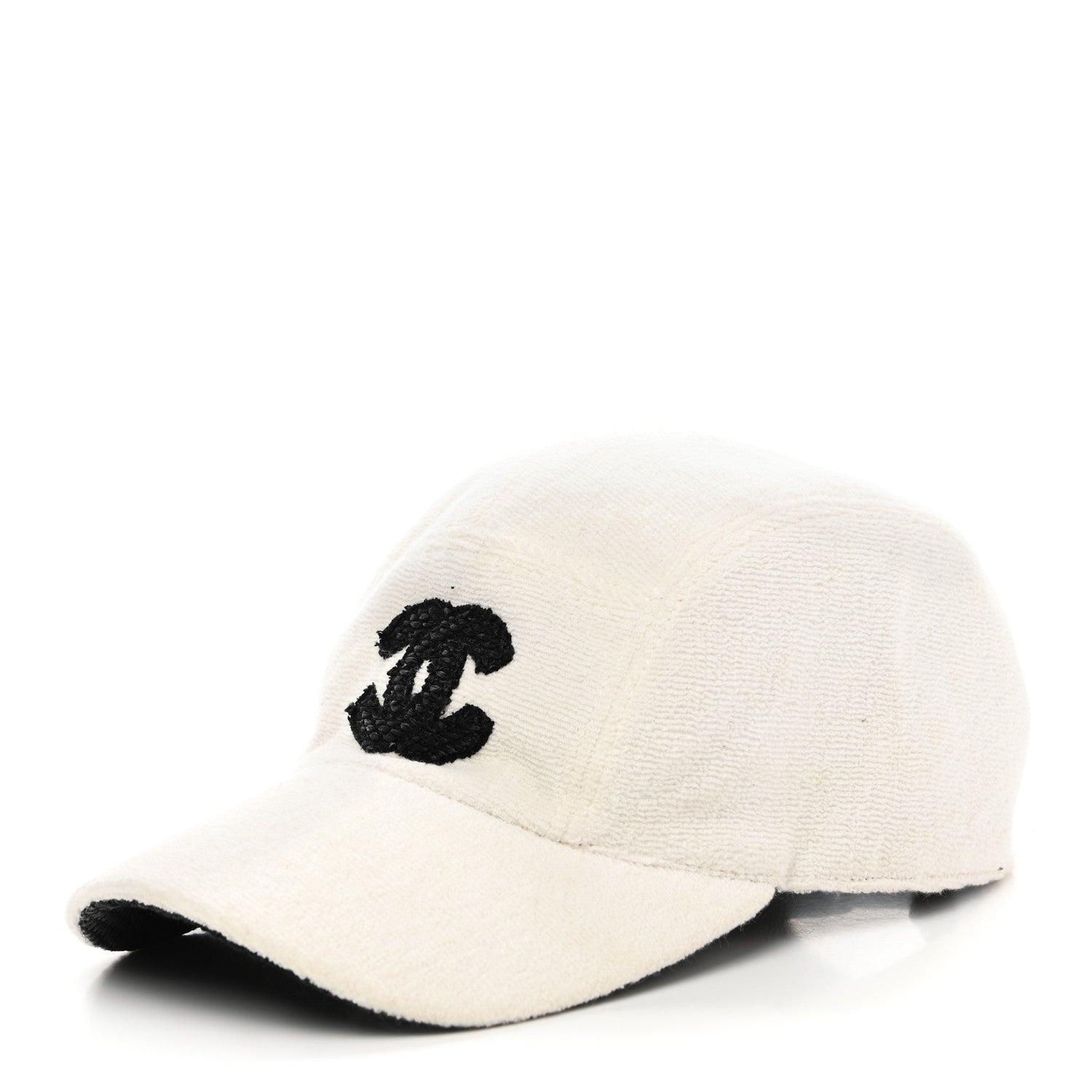 Chanel Terry Cotton CC Cap Hat S White 1 of 8