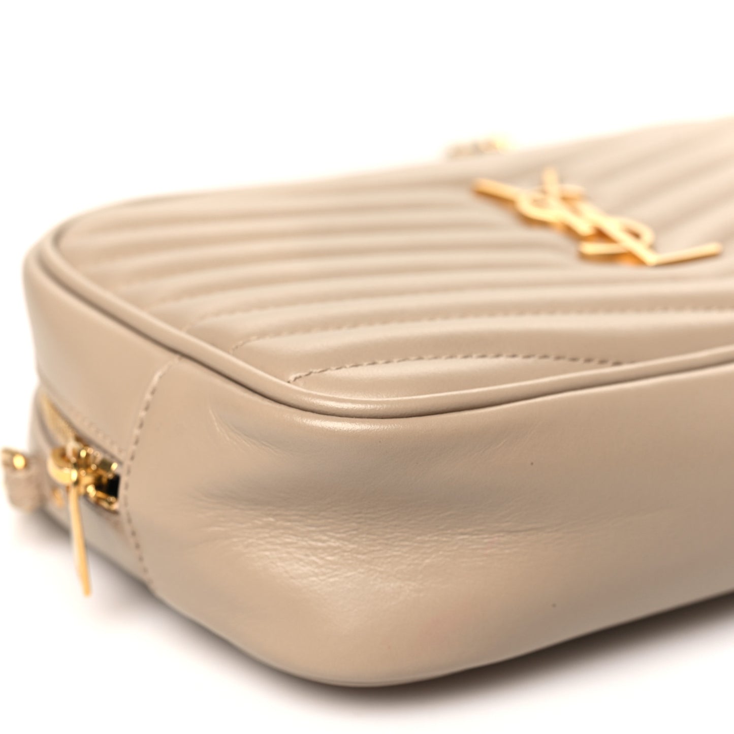 Calfskin Matelasse Monogram Mini Lou Camera Bag Dark Beige
