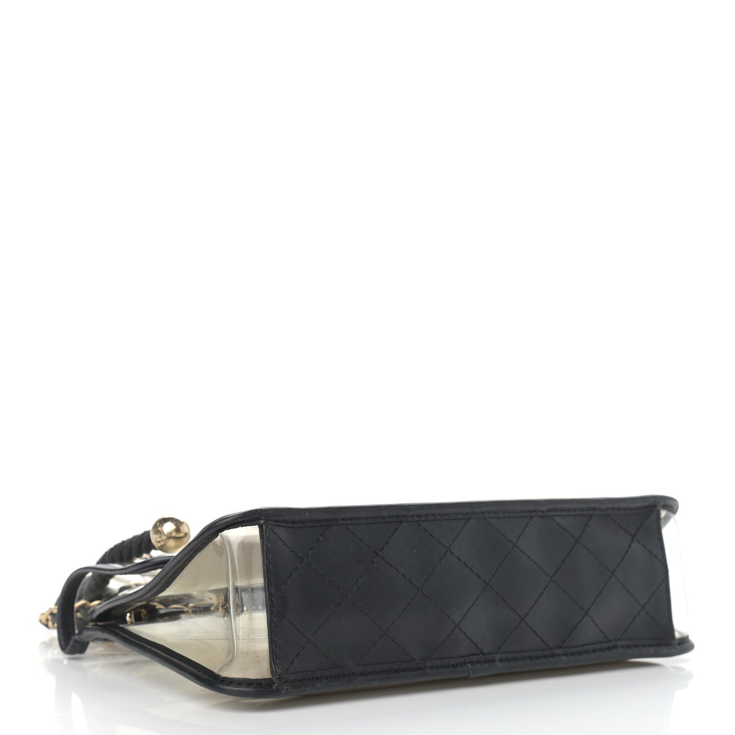 Chanel Lambskin PVC Sand By The Sea Flap With Pearl Strap Black 4 of 12
