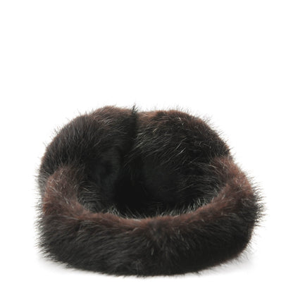 Louis Vuitton LOUIS VUITTON Mink Fur Vision Earmuffs Black 4 of 7