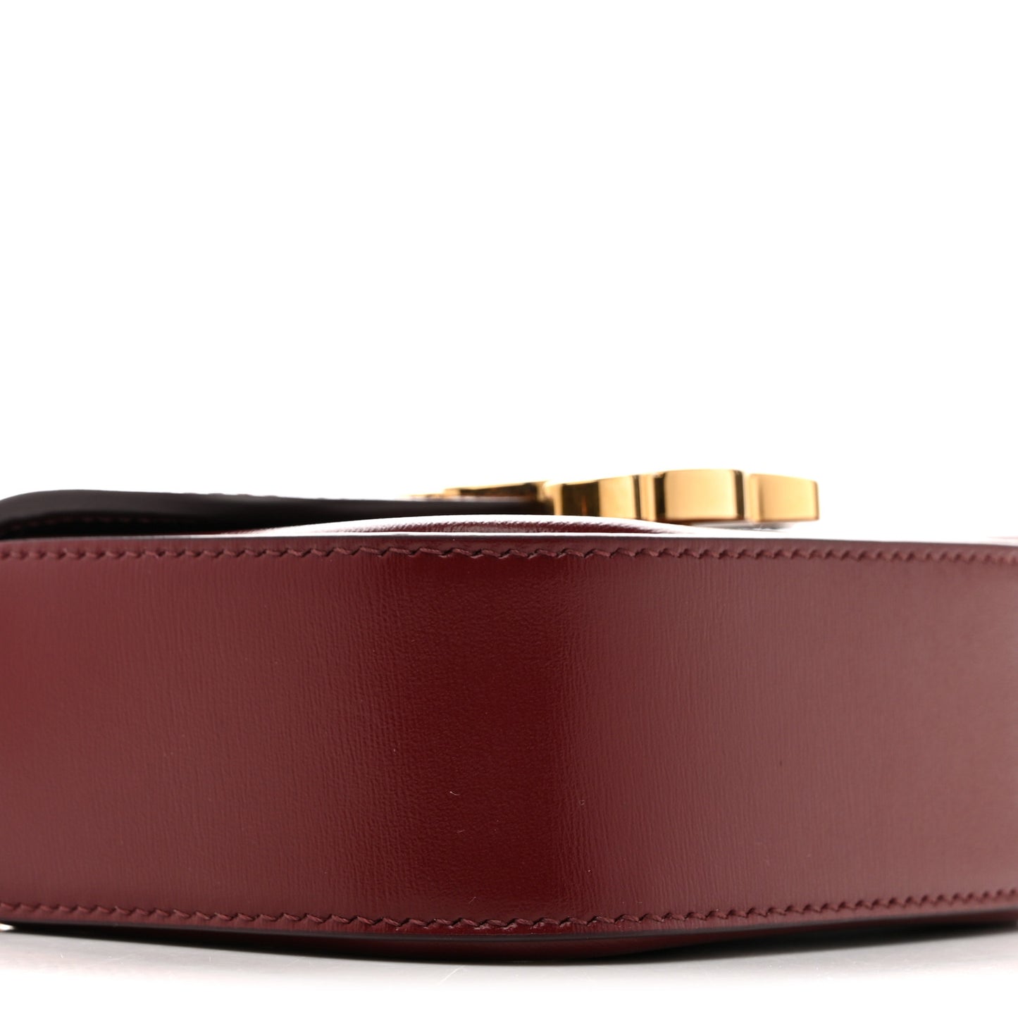 Shiny Calfskin Mini Chain Claude Burgundy