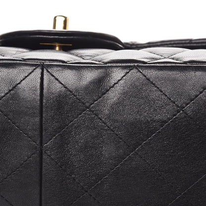 Chanel Lambskin Quilted Jumbo Single Flap Black 14 of 17