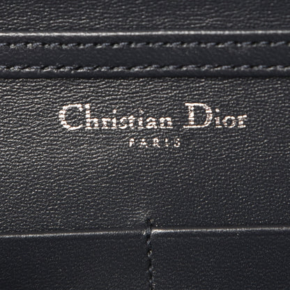 Christian Dior Metallic Grained Calfskin Diorama Wallet on Chain Pouch Silver 6 of 8