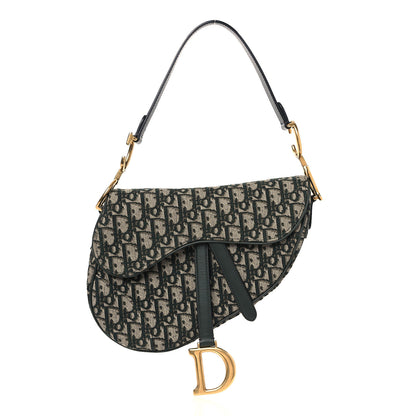 Christian Dior Oblique Saddle Bag Green 1 of 11