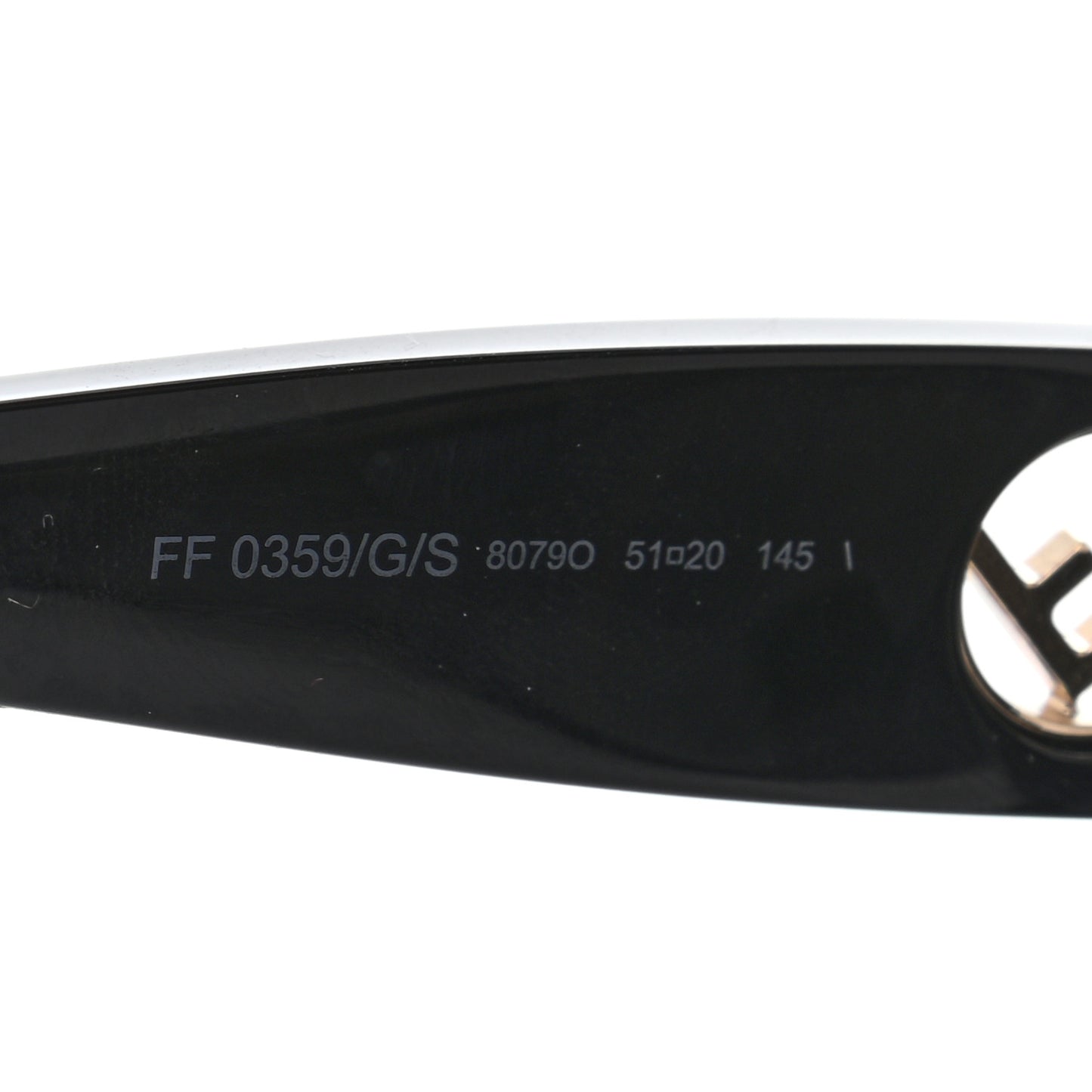 Acetate F is Fendi Sunglasses FF 0359/G/S Black
